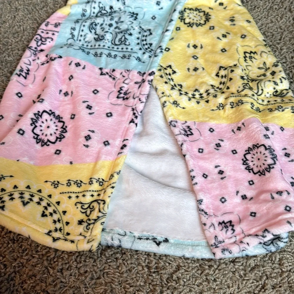 Colorful Bandana Print Spa Wrap Girls XS (4-8) NEW